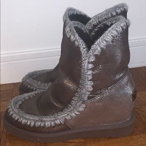 Mou Snow Boot Wedges Glitter 40